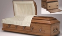 NEW ! RENTAL OVERSIZE- Freeport Poplar Cremation Casket 